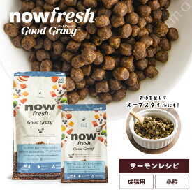 ナウフレッシュ グッドグレービー アダルトキャット サーモンレシピ 350g 3.63kg 猫 キャットフード ドライフード グレインフリー 成猫 シニア猫 超小粒 ターキーボーンスープ