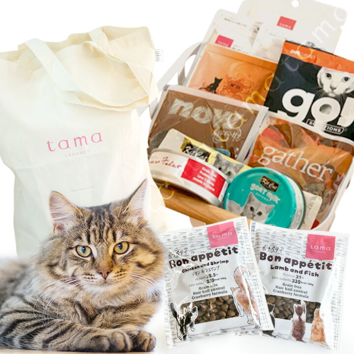 楽天市場】tama エコバッグ付きトライアルセット 猫 キャットフード お 