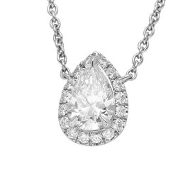 HARRY WINSTON ハリーウィンストン ペアシェイプダイヤ(0.52ct D-VVS1) マイクロパヴェ ペンダント ネックレス PT950 プラチナ GIA鑑定書 HW【送料無料】【代引き手数料無料】 【中古】31210301