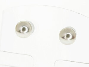 真珠(P6.5-7mm)ピアスK14WGホワイトゴールド【送料無料】【代引き手数料無料】パールレディース【中古】29580728