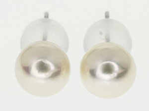 真珠(P6.5-7mm)ピアスK14WGホワイトゴールド【送料無料】【代引き手数料無料】パールレディース【中古】29580728