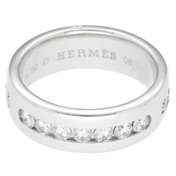 楽天市場】HERMES エルメス アンプラント ダイヤモンド リング 750 K18  