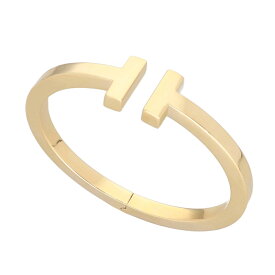 TIFFANY&Co ティファニー Tスクエア ブレスレット 17.1cm ラージサイズ 750 K18 YG イエローゴールド【送料無料】【代引き手数料無料】バングル【中古】25120504