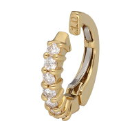 Ponte Vecchio ポンテヴェキオ イヤーカフ 片耳用 ダイヤモンド(0.10ct)750 K18 YG イエローゴールド【送…