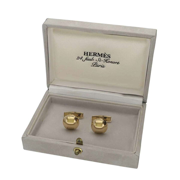 楽天市場】HERMES エルメス ヴィンテージ PARIPA カフス 750 K18 YG  