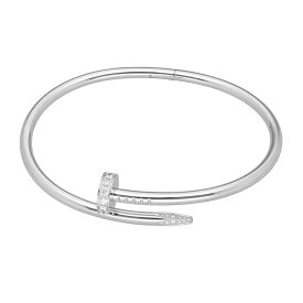 Cartier カルティエ ダイヤモンド(0.58ct)ジュストアンクル ブレスレット クラシックモデル 19cm B6048719 750 K18 WG ホワイトゴールド【送料無料】【代引き手数料無料】バングル【中古】TMR2312280005