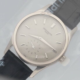PATEK PHILIPPE パテックフィリップ カラトラバ 時計 3796G-001 750 K18 WG ホワイトゴールド 手巻 スモールセコンド ブラッククロコストラップ【送料無料】【代引き手数料無料】メンズ【中古】25100420