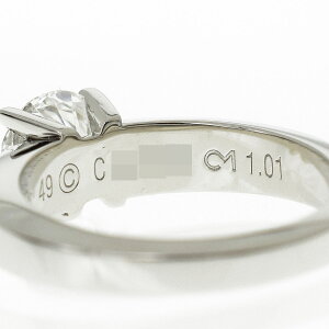 Cartier Cartier Diamond (D1.01ct E-IF) Solitaire Declaration Damour Ring Ref.N4185400 PT950 Platinum Japan size about 9 #49 [Free shipping] [Cash on delivery fee] Ring Ladies [Used] 30891207