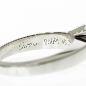 Cartier Cartier Diamond (D1.01ct E-IF) Solitaire Declaration Damour Ring Ref.N4185400 PT950 Platinum Japan size about 9 #49 [Free shipping] [Cash on delivery fee] Ring Ladies [Used] 30891207