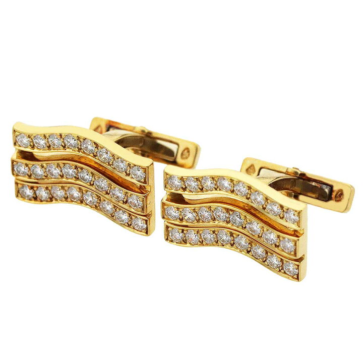 楽天市場】Cartier カルティエ ダイヤ 3Row カフス K18 750 YG 
