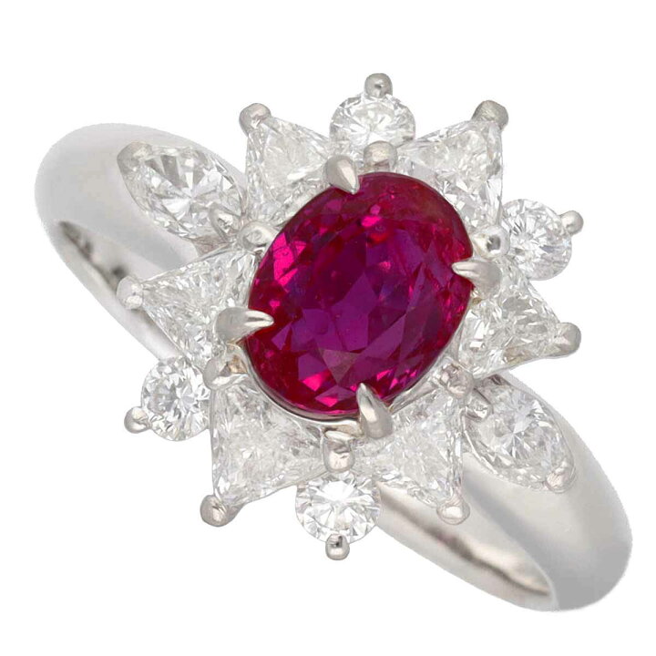楽天市場】ビルマ産 非加熱ルビー(R1.62ct) ダイヤモンド(0.86ct 