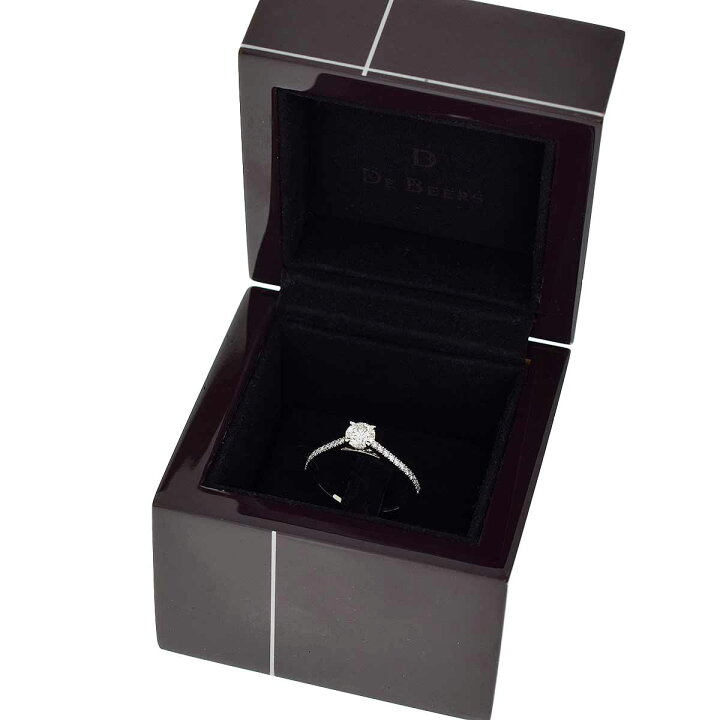 楽天市場】De Beers デビアス DB クラシック パヴェ ソリティア リング 