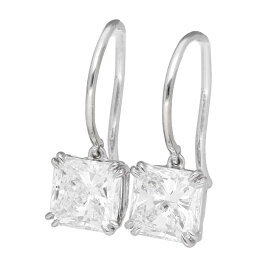 HARRY WINSTON ハリーウィンストン ソリティア ダイヤモンド(1.01ct F-VS1/1.03ct F-VS1) スクエアカット イヤスタッズ Pt950 プラチナ HW【送料無料】【代引き手数料無料】ピアス 【中古】210091208