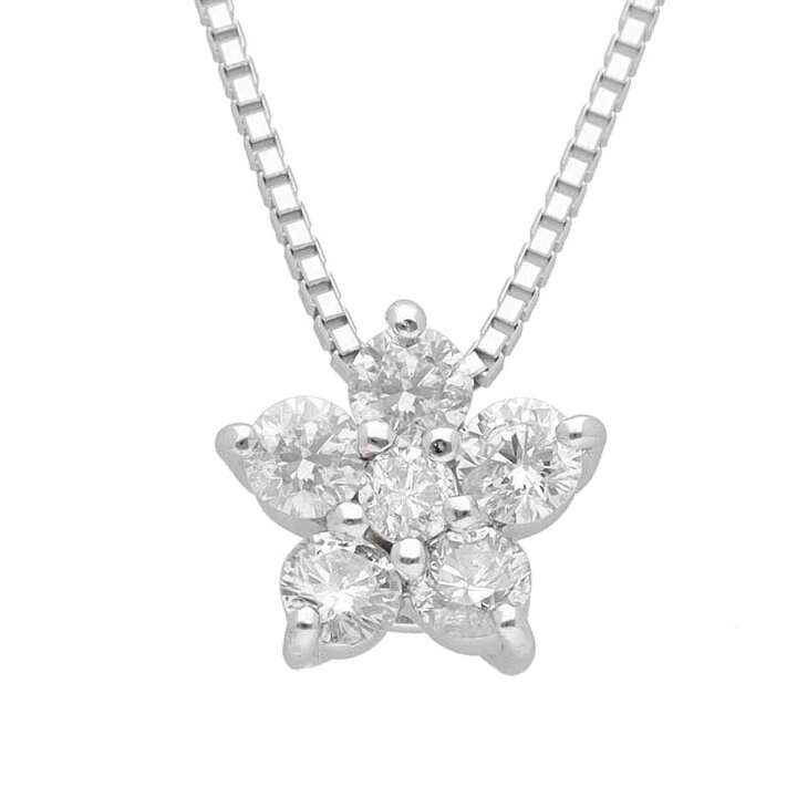 楽天市場】フラワーモチーフ ダイヤモンド(0.30ct) ペンダント 