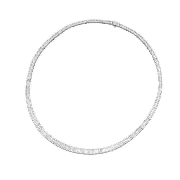 楽天市場】バゲットカットダイヤモンド(10.21ct)チョーカー ネックレス 