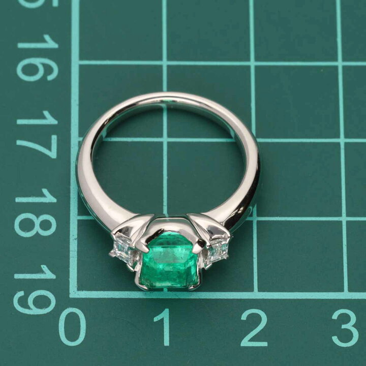 楽天市場】コロンビア産 F1 天然エメラルド(1.74ct) ダイヤモンド(0.24  