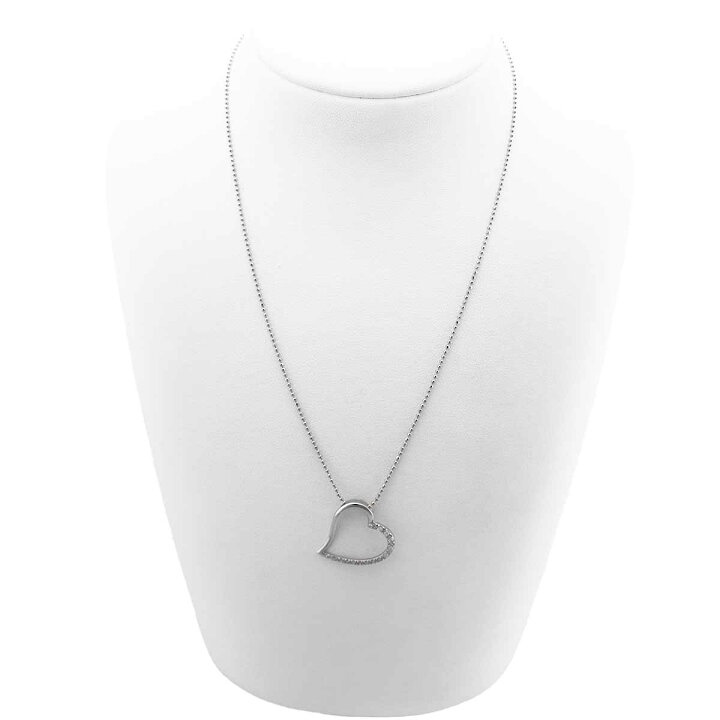 楽天市場】ダイヤモンド(0.15ct)ハートモチーフ ペンダント ネックレス 