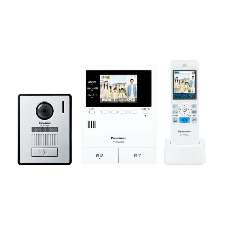 楽天市場】Panasonic テレビドアホン 電源コード式 VL-SWE310KFA 