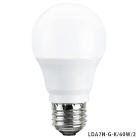 東芝ライテック TOSHIBA 東芝ライテック LED電球 配光角約180度タイプ 口金E26 60W形相当 昼白色 LDA7N-G-K/60W/2 LDA7N-G-K/60W/2