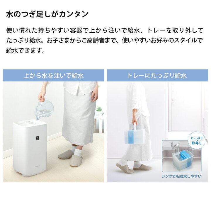 楽天市場】SHARP シャープ プラズマクラスター ハイブリッド加湿器 HV 