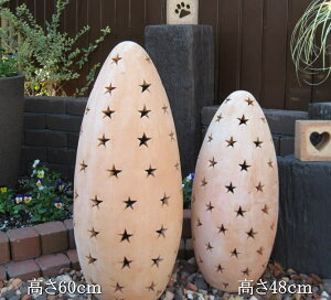 20kg/テラコッタオーナメント星(M)高さ48cm素焼きガーデンオーナメント