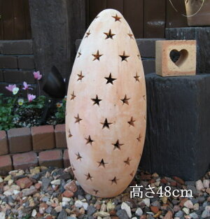 20kg/テラコッタオーナメント星(M)高さ48cm素焼きガーデンオーナメント