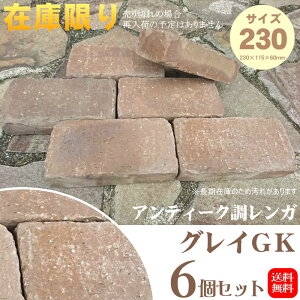 楽天市場 アウトレット アンティーク調レンガ グレイ230gk 6個セットサイズ約230 115 60mm レンガ 敷き用 積み用 ガーデニング Diy その他の商品同梱できません お庭の玉手箱