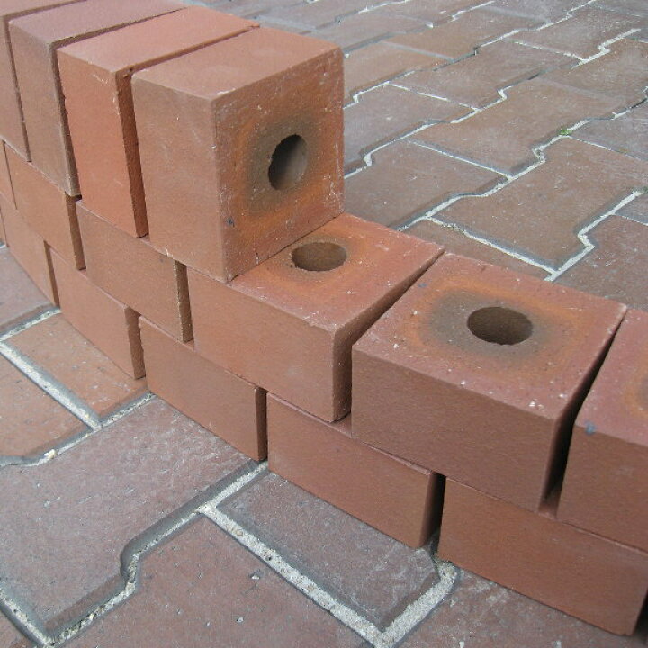 楽天市場 22個セット 三河サイズ１穴半マスレンガ ブラウンbrサイズ92 92 52mm 庭 アプローチ 花壇 ブロック 駐車場 門柱 飛石 積み レンガ 敷きレンガ お庭の玉手箱