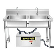 グリストラップ台所油水分離器 ステンレス製 油水分離器 油水率99% 耐荷重300kg 防錆/防臭 シンク直結式 …