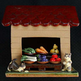 すみ田理恵 作猫の八百屋さん猫の焼き物たち皿や器や招き猫