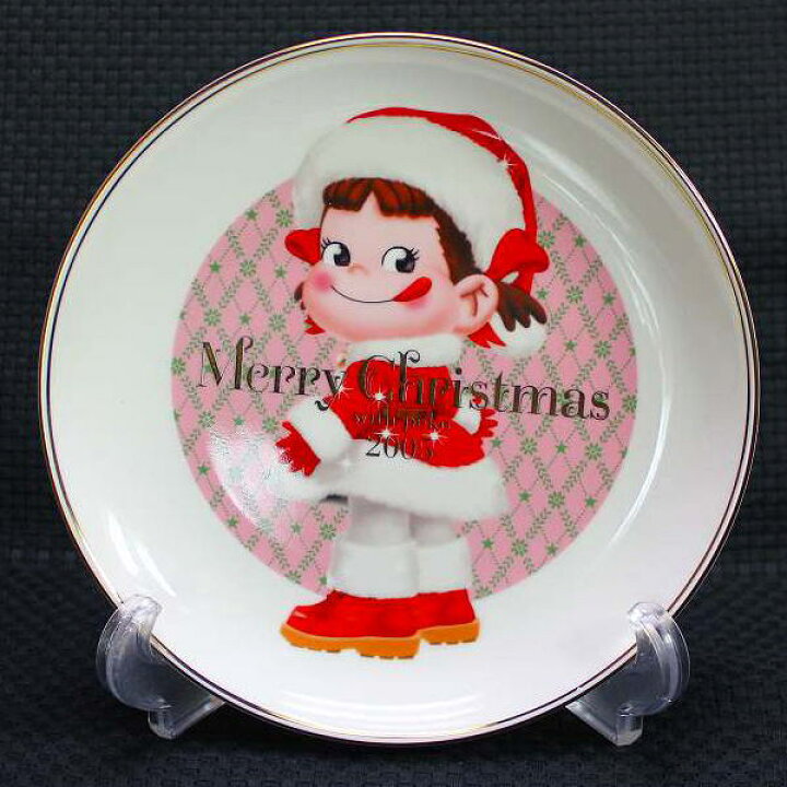 楽天市場 不二家 ペコちゃんクリスマスプレート05年 未使用 あきんどざむらい