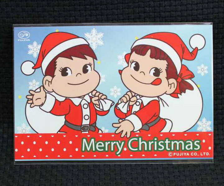 楽天市場 不二家 ペコちゃん不二家オリジナルポストカードクリスマスポストカード 新品同様品 あきんどざむらい