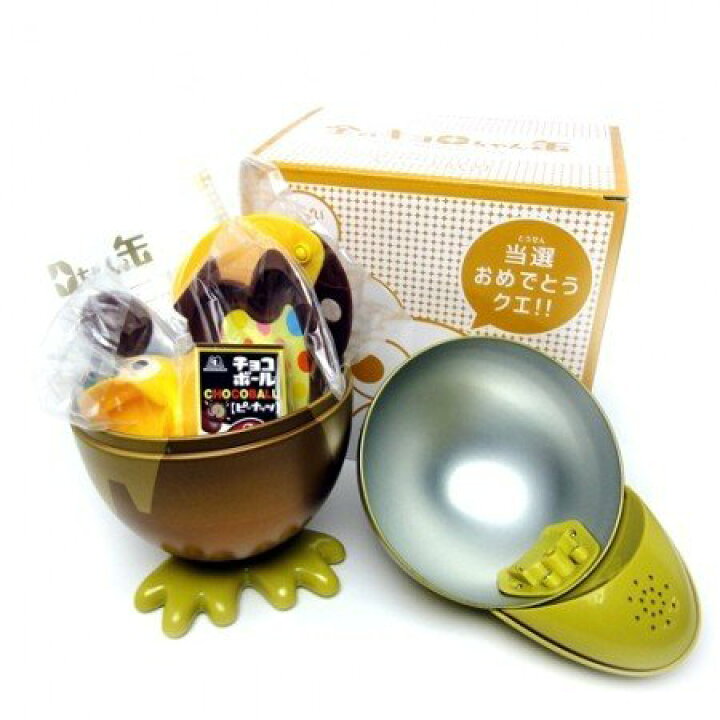 楽天市場】森永製菓チョコボールキョロちゃん金のキョロちゃん缶  