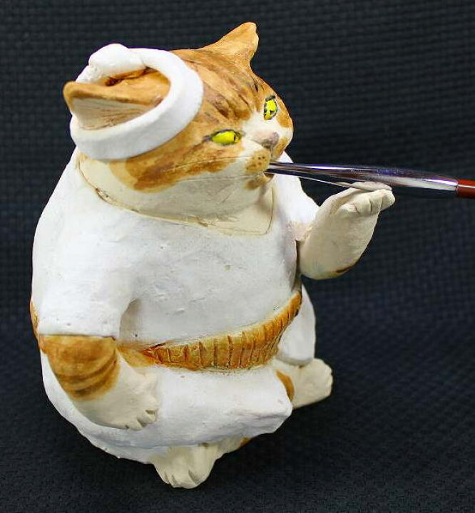 楽天市場】水谷満 作頑固おやじ猫の焼き物たち皿や器や招き猫 