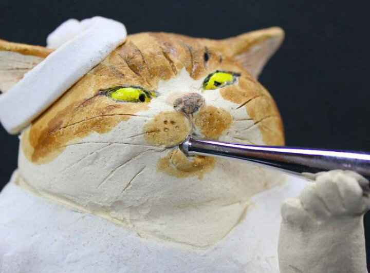 楽天市場】水谷満 作頑固おやじ猫の焼き物たち皿や器や招き猫 