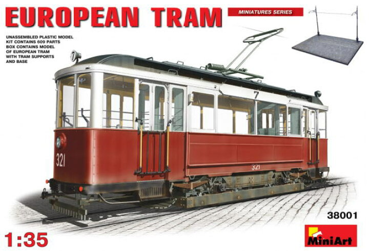 ミニアート1 35ヨーロッパ路面電車路面ベース付38001 新品同様品 プラモデル プラモ 模型 あきんどざむらい