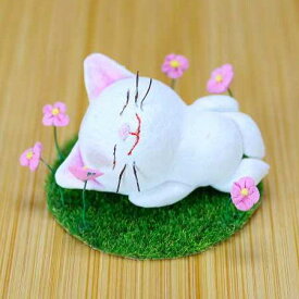ここだけはパラダイス松岡ぜんぶ 作猫の置物紙粘土樹脂粘土マイクロ造形