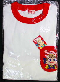 ペコちゃんTシャツ 赤【未使用】不二家 ペコちゃん ポコちゃんペコポコ ミルキー