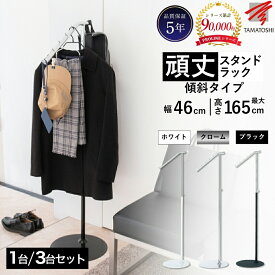 ハンガーラック 頑丈 傾斜タイプ ハンガーラック 品質保証5年 選べるカラー まとめれば1台あたり5,398円〜送料込 スリム コンパクト 簡単組立 高さ調整 ディスプレイラック アパレル 陳列 パイプ スチール 業務用 省スペース 玄関