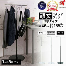 ハンガーラック 頑丈 T字タイプ ハンガーラック 品質保証5年 選べるカラー まとめれば1台あたり5,940円〜送料込 スリム コンパクト 簡単組立 高さ調整 ディスプレイラック アパレル 陳列 パイプ スチール 業務用 省スペース 玄関