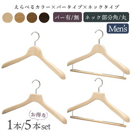 【マラソン限定5%OFF】木製ハンガー 日本製 中田工芸 木製ジャケットハンガー 木製ハンガー 42cm メンズ スーツ ジャケット 形で選べる カラーで選べる おまとめ1本あたり1,980円〜 高級感 国産 日本製 ハンガー スリム 衣類 クローゼット 省スペース 業務用