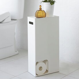 [ トイレットペーパーストッカー タワー ] 山崎実業 tower トイレ収納 省スペース 掃除用具 収納 小物 お手洗い サニタリーラック キャスター付き 収納棚 棚 タオル トイレットペーパー スリム おしゃれ ホワイト ブラック yamazaki towerシリーズ 3455 3456 ポイント5倍