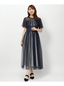 【SALE／55%OFF】チュールシフォンワンピース MISCH MASCH ミッシュマッシュ ワンピース・ドレス ワンピース ネイビー ブラウン ブラック【RBA_E】【送料無料】[Rakuten Fashion]