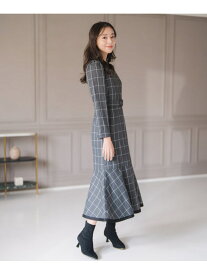 MM547417 ウィンドペンチェックワンピース MISCH MASCH ミッシュマッシュ ワンピース・ドレス ワンピース ブラック グレー【送料無料】[Rakuten Fashion]