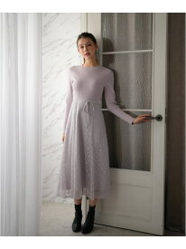 MM547405 ラメレースニットドッキングワンピース MISCH MASCH ミッシュマッシュ ワンピース・ドレス ワンピース ピンク グレー ブラック【送料無料】[Rakuten Fashion]