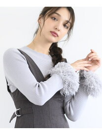 【SALE／47%OFF】【2024秋冬新作】フェザー袖リブニット/MM438309 MISCH MASCH ミッシュマッシュ トップス ニット グレー ピンク ホワイト【RBA_E】【送料無料】[Rakuten Fashion]