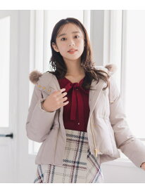 MM548601 グログランリボンフードショートダウン MISCH MASCH ミッシュマッシュ ジャケット・アウター ダウンジャケット・ダウンベスト ピンク ホワイト ブラック【送料無料】[Rakuten Fashion]