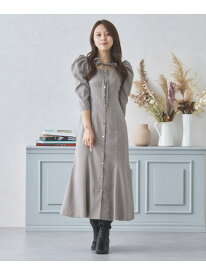 【SALE／63%OFF】【2024秋冬新作】チドリチェックリボンワンピース/MM437404 MISCH MASCH ミッシュマッシュ ワンピース・ドレス ワンピース ブラック ブラウン【RBA_E】【送料無料】[Rakuten Fashion]