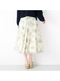 【SALE／20%OFF】【2024春夏新作】メッシュ水彩スカート/MM417205 MISCH MASCH ミッシュマッシュ スカート ミディアムスカート ブルー グリーン ピンク【RBA_E】【送料無料】[Rakuten Fashion]