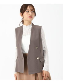 MM538502 ダブル釦ジレ MISCH MASCH ミッシュマッシュ ジャケット・アウター その他のジャケット・アウター ブラウン グレー【送料無料】[Rakuten Fashion]